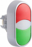 Spamel Dvigubo valdymo mygtuko pavara 22mm su spyruokliniu grąžinimu žaliai raudonai SP22-2KL-Z/C