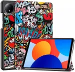 Plan&scaron;etinio kompiuterio dėklas Strado-Tech Grafinis su dangteliu-stovu Xiaomi Redmi Pad SE 8.7 2024