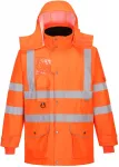 Gero matomumo žieminė PORTWEST RT27 7-in-1 eismo striukė, Dydis: S, Pw spalvos: Oranžinis