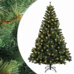Dirbtinė Sulankstoma Kalėdų Eglutė 240 cm 300 LED &Scaron;ilta balta