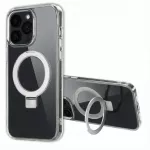 Dėklas Accezz žiedinis stovas su nugarėlės dėklu ir MagSafe, skirtas iPhone 14 Pro Max &ndash; skaidrus
