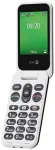 Doro Leva E30, atverčiamas, viena SIM kortelė, 7,11 cm (2,8"), 0,3 MP, 1150 mAh, juoda, balta