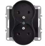 Toolight Dvigubas Lizdas Su Įžeminimu Oste Jnh002-g Juodas