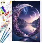 Tapyba pagal numerius su rėmu 40x50 cm &bdquo;Magi&scaron;kas Mėnulis&ldquo; TP55