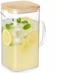 Stiklinis ąsotis su bambukiniu dangčiu, 2,5 l, 19 &times; 12 &times; 23,5 cm