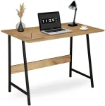 Kompiuterio stalas namams Skagen Craft, vintažinis, lofto, industrinio stiliaus, juodos ir rudos spalvos, ra&scaron;omasis stalas biurui