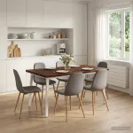 Kvadratinis valgomojo stalas 160 x 90 x 75 cm Tamsiai rudas