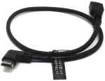 Awaduo 8k hdmi 2.1 kabelis i&scaron; vyri&scaron;ko į vyri&scaron;ką su 90 laipsnių stačiu kampu, itin greitas hdmi 8k@60hz 4k@120hz laidas, hdmi 2.1 kabelis suderinamas su Monitoriumi/projektoriumi/hdtv (0.6m)