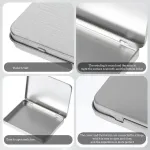 2 metalinių dėžučių rinkinys stačiakampės 18 x 12 x 1,6 cm skardinė su dangteliu maža metalinė stačiakampė organizatoriaus dėžutė metalinė skardinė dėžutė metalinė dėžutė saldainiams ir smulkiems daiktams