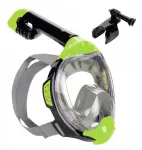 Pilno veido kaukė snorkeliavimui Aquastic Kai, žalia, S-m dydis, Dry Top sistema
