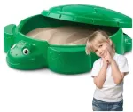 Little Tikes SMĖLIO DĖŽĖ UŽDARAS VĖŽLIO ŽAISLŲ KONTEINERIS SU DANGČIU Žalias TIKES