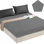 Paklodė su guma 90x200 + užlenkimas ant čiužinio, satininė medvilnė, spalvota