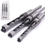 Atoplee grąžtai kvadratinėms skylėms medienoje, 3 vnt. Hss medienos apdirbimo kvadratiniai morteziniai grąžtai, skylės skersmuo 8 mm, 9,5 mm, 12,5 mm (visi dydžiai)