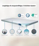 Čiužinys Eazzzy Topper Trend, 5 cm auk&scaron;čio, antčiužinis, laidus orui, memory foam, tinkamas alergi&scaron;kiems žmonėms, antčiužinis su nuimamu užvalkalu, 180 x 200 x 5 cm