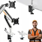 Laikiklis DMX Hdwr vienas monitoriaus stovas 17" - 32" vesa standartas 2x integruoti usb prievadai