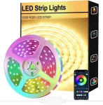Led juosta, 5 m rgb led juosta, bluetooth muzikos sinchronizavimas, pritemdoma, spalvą keičiančios led girliandos, &scaron;viesos juosta, lipni su programėlės valdymu, namams, vakarėliams