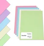 Spalvotas A4 popierius, 120 g/m&sup2;, 100 lapų, 5 spalvos