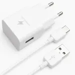 Įkroviklis su Usb Type-c, greito įkrovimo Usb C laidas su 1.2 m įkrovimo laidu, mobiliojo telefono įkrovimo laidas Usb C, baltas mobiliojo telefono įkrovimo laidas, maitinimo &scaron;altinis suderinamas su Galaxy S8 S9 S10 S20