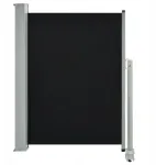 &Scaron;oninė terasinė markizė, susukama, 100 x 300 cm, juoda