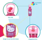My sweety pop gertuvė mergaitėms Hello Kitty - nerūdijantis plienas - lovelė - vaikų darželis - mokykla - atostogos - maistas - 22 cm - 500 ml - hidratacija - dovanos idėja - butelis (hello Kitty - rožinė)
