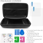 Apsauginis dėklas, skirtas nintendo 3ds xl, su ekrano apsaugomis, afunta 2 grūdinto stiklo vienetai vir&scaron;utiniam ekranui ir hd skaidri pet plėvelė apatiniam ekranui, 1 eva dėklas 3dsxl konsolės priedams, mėlynas