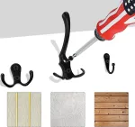 Funmo 20 vnt. pakaba drabužiams, dvigubos pakabos, drabužių pakabos, vintažinės metalinės sieninės pakabos, sieninės pakabos, metalinės, skirtos miegamajam, vonios kambariui, drabužių spintai, svetainei, biurui, durims