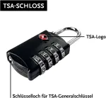 4 vnt. Tsa kelioninio lagamino spynos su 4 skaitmenų deriniu, juodos