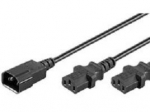 Maitinimo kabelis MicroConnect C13x2 - C14, 1,2m (PE061312)