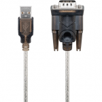 &bdquo;Goobay&ldquo; | USB nuoseklusis RS-232 keitiklis, permatomas | 68875 | USB 2.0 ki&scaron;tukas (A tipo) | D-SUB/RS-232 ki&scaron;tukas (9 kontaktų)
