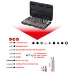 Galvučių ir antgalių komplektas Torx 1/4",3/8",1/2" 57vnt, KS Tools