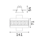 Ideal Lux Lubinis &scaron;viestuvas Lika 12,5W 4000K Trim