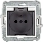 Karlik Elektrotechnik Karlik MINI Purslams atsparus lizdas su/i&scaron; IP44 su langinėmis, dūmų sklendė, balta MGPB-1zdp