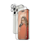 Panzer Glass PanzerGlass | Panzerglass 3-in-1 pakuotė | iPhone | iPhone 15 Pro | I&scaron;valyti | &bdquo;PicturePerfect&ldquo; fotoaparato objektyvo apsauga, su belaidžiu įkrovimu suderinamas kietasis dėklas ir itin platus ekrano apsauginis sluoksnis