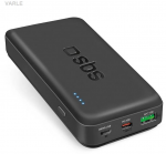 Ne&scaron;iojamoji baterija SBS TTBB20000PD20K 20000 mAh 20W PD USB-C, USB-A, Micro USB &ndash; juoda