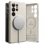 Dėklas Ringke Silicone MagSafe Samsung Galaxy S25 Ultra - rusvai gelsvas