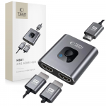 Tech-Protect HB07 HUB Adapteris 2in1 HDMI 4K 60HZ - pilka