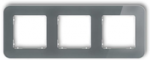 Karlik Elektrotechnik 28-0-IRSZ-3 ICON Universalus trigubas suapvalintas rėmas - stiklo efektas (rėmas: grafito dugnas: baltas) 28-0-IRSZ-3