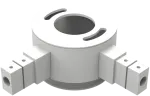 Linijinės sistemos PIPE L formos 90&deg; kampo sujungimas, baltas, K1002141B