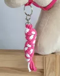 Super Hobby Horse Pavadėlis hobi arkliukui, baltai tamsiai rožinis