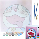 Realprices Tapyba skaičiais paveikslas su rėmeliu, teptukų rinkinys, dažai 30x30 vaikams