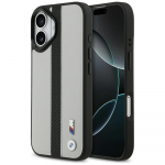 Dėklas BMW M Perskirtasated Stripe Logo MagSafe skirtas Apple iPhone 17 pilkos spalvos