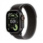 I&scaron;manusis laikrodis Apple &bdquo;Watch Ultra 3&ldquo; GPS + Cellular 49 mm juodas titano korpusas su juodos / tamsiai pilkos spalvos &bdquo;Trail Loop&ldquo; rankena &ndash; M/L