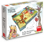 Dėlionė Cube Dino kubo galvosūkis 12 vnt Mikė Pūkuotukas ir draugai