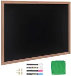 Magnetinė kreidinė lenta, kabanti, 88.9x116.8 cm, su kreidelėmis, trintuku, vintažinė, ruda, kalendorius, skelbimų lenta