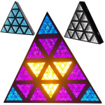LIGHT4ME TRIANGIS LED &scaron;viesos efektas 64x2W RGBA a&scaron;is