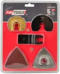 AW-Tools AWTOOLS MT 5 dalių pjūklo a&scaron;menų rinkinys daugiafunkciam įrenginiui