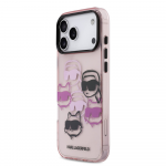 Karl Lagerfeld IML Multi K&CH Heads dėklas skirtas Apple iPhone 17 Pro Max Rožinė