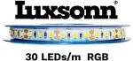 6W/m LED juosta LUXSONN, 5050, 30 LED/m, RGB, IP20, 12V, 5m ritė