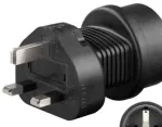 Goobay Maitinimo adapteris UK, Juodas, F tipas, G tipas (UK), Tiesus, Tiesus, 250 V, 5 A