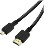 Vivanco VVVHDMI15MICRO, 1,5 m, HDMI Type A (standardinis), HDMI Type D (micro), juodas